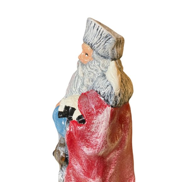 Ceramic Santa with Animals Figurine Homemade Christmas Decor - Picture 11 of 14